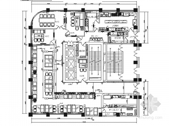 [陕西]精致英式风格咖啡厅室内设计施工图（含效果）