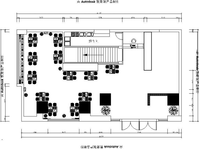 [温州]简约时尚个性茶餐厅室内设计施工图（含效果图）